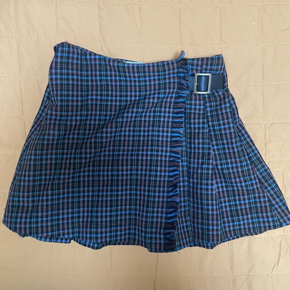 Zara girls plaid skirt
